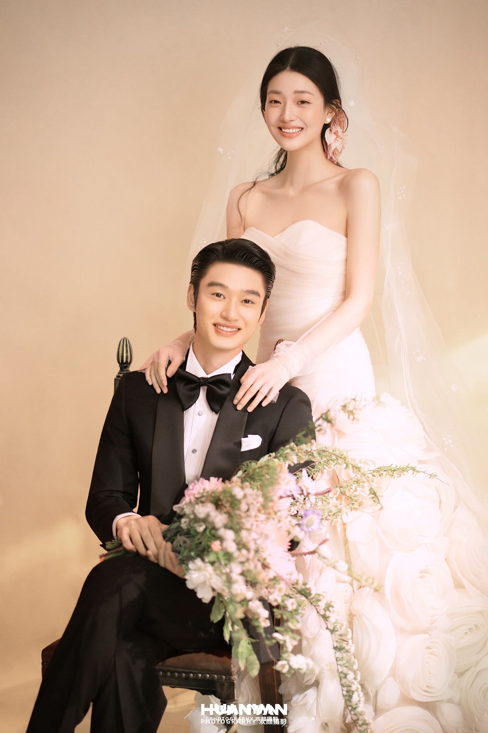 韩式温柔婚纱照 · 室内影棚场景 · 柔光予你客片