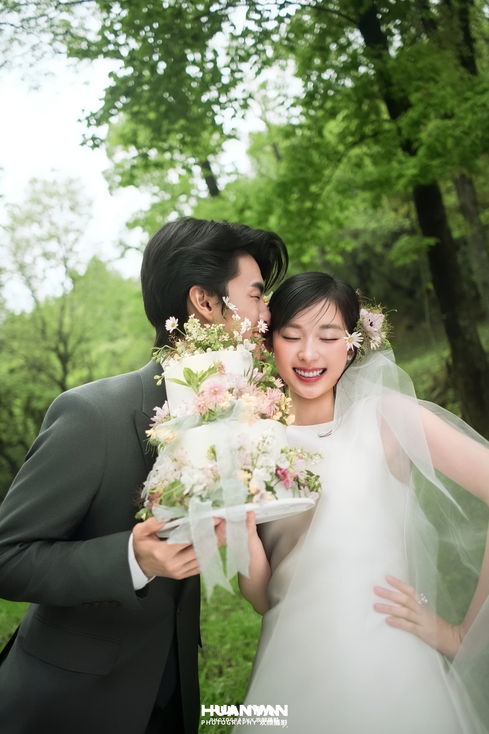 户外自然清新自然婚纱照实拍（森屿漫光系列）