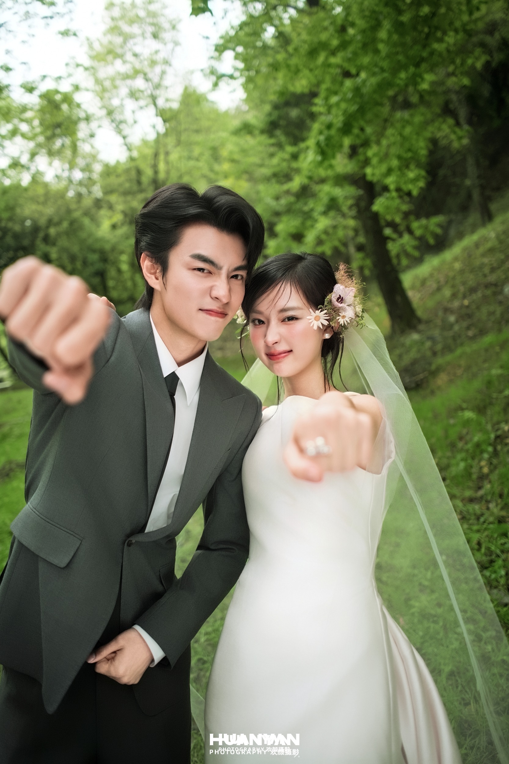 户外自然清新自然婚纱照实拍（森屿漫光系列）