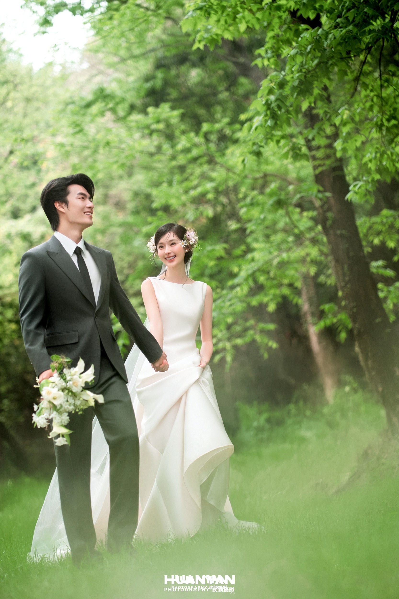 户外自然清新自然婚纱照实拍（森屿漫光系列）