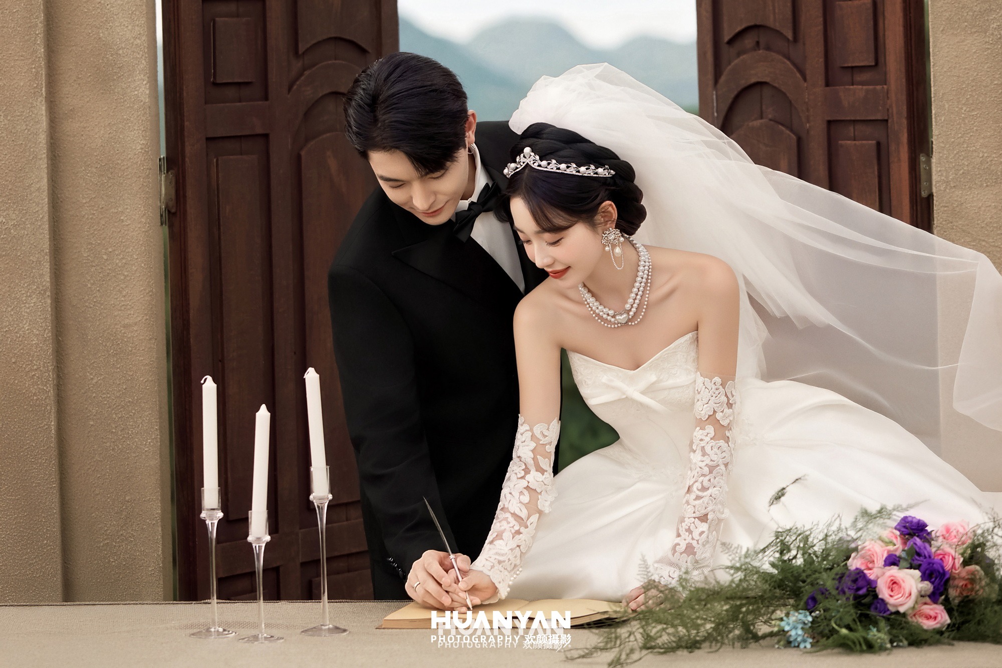 户外自然韩式温柔婚纱照实拍（执笔为盟系列）