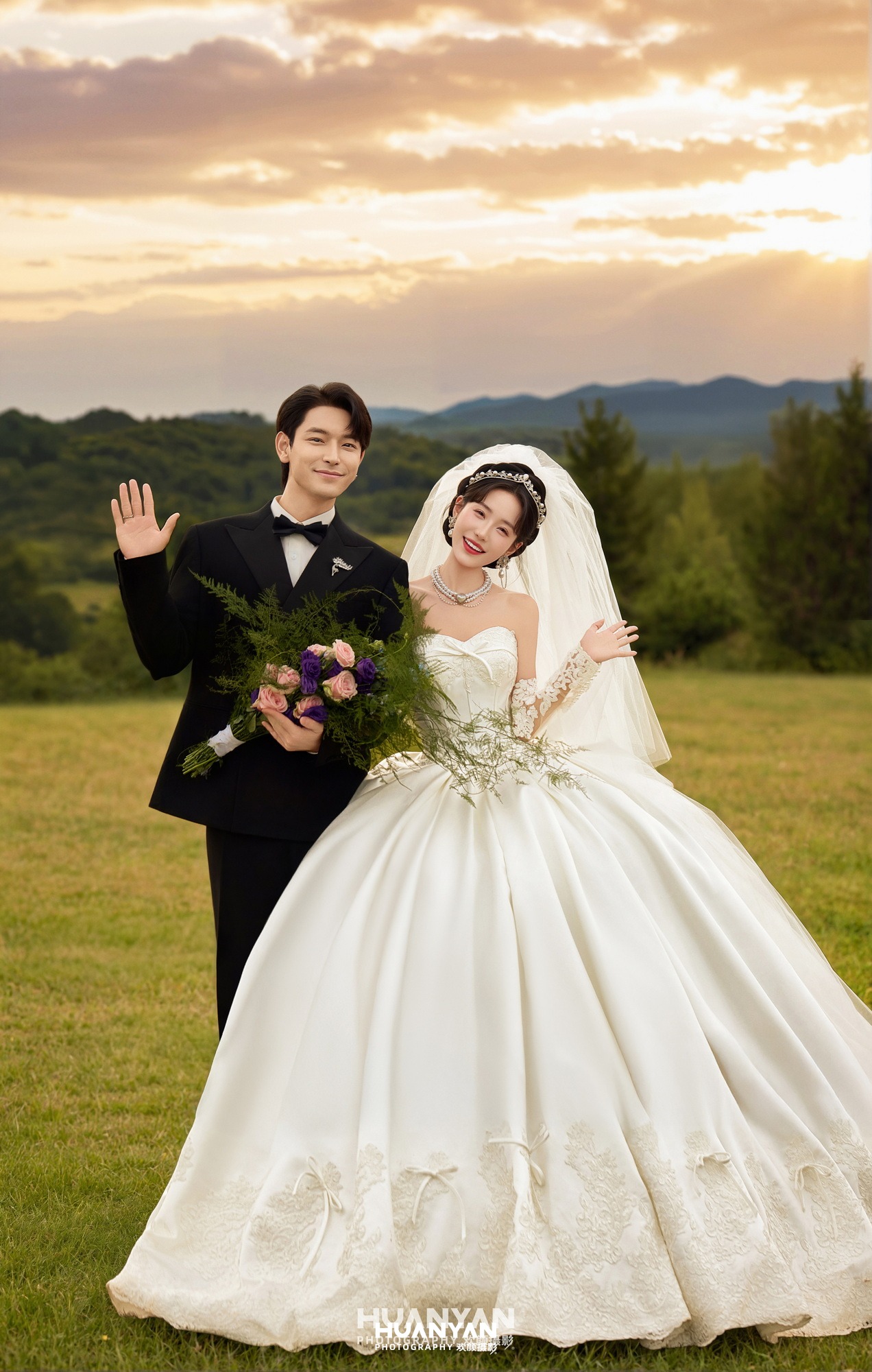 韩式温柔婚纱照 · 户外自然场景 · 执笔为盟客片