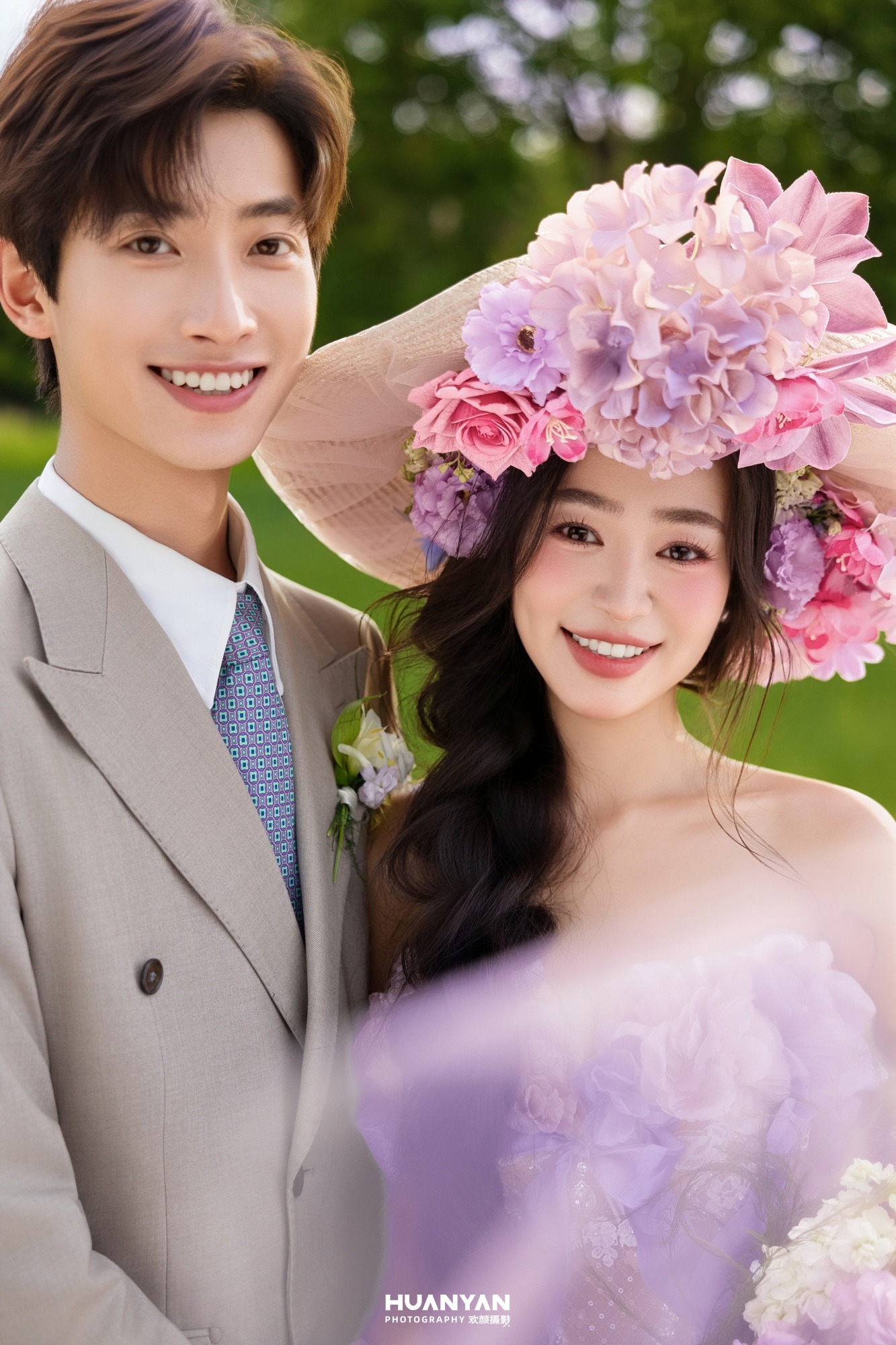 清新自然婚纱照 · 户外自然场景 · 气球告白客片
