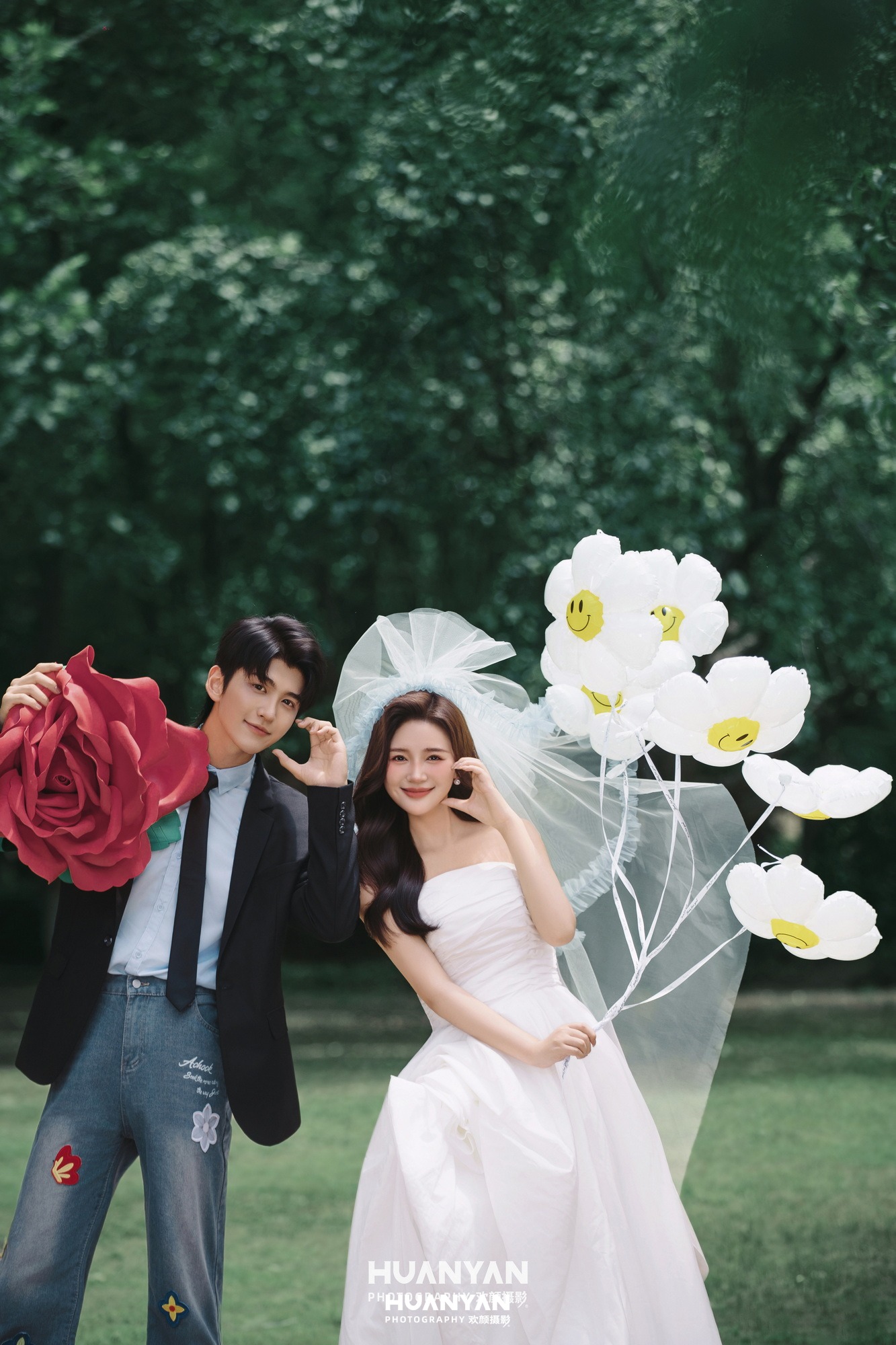 清新自然婚纱照 · 户外自然场景 · 以花为誓客片
