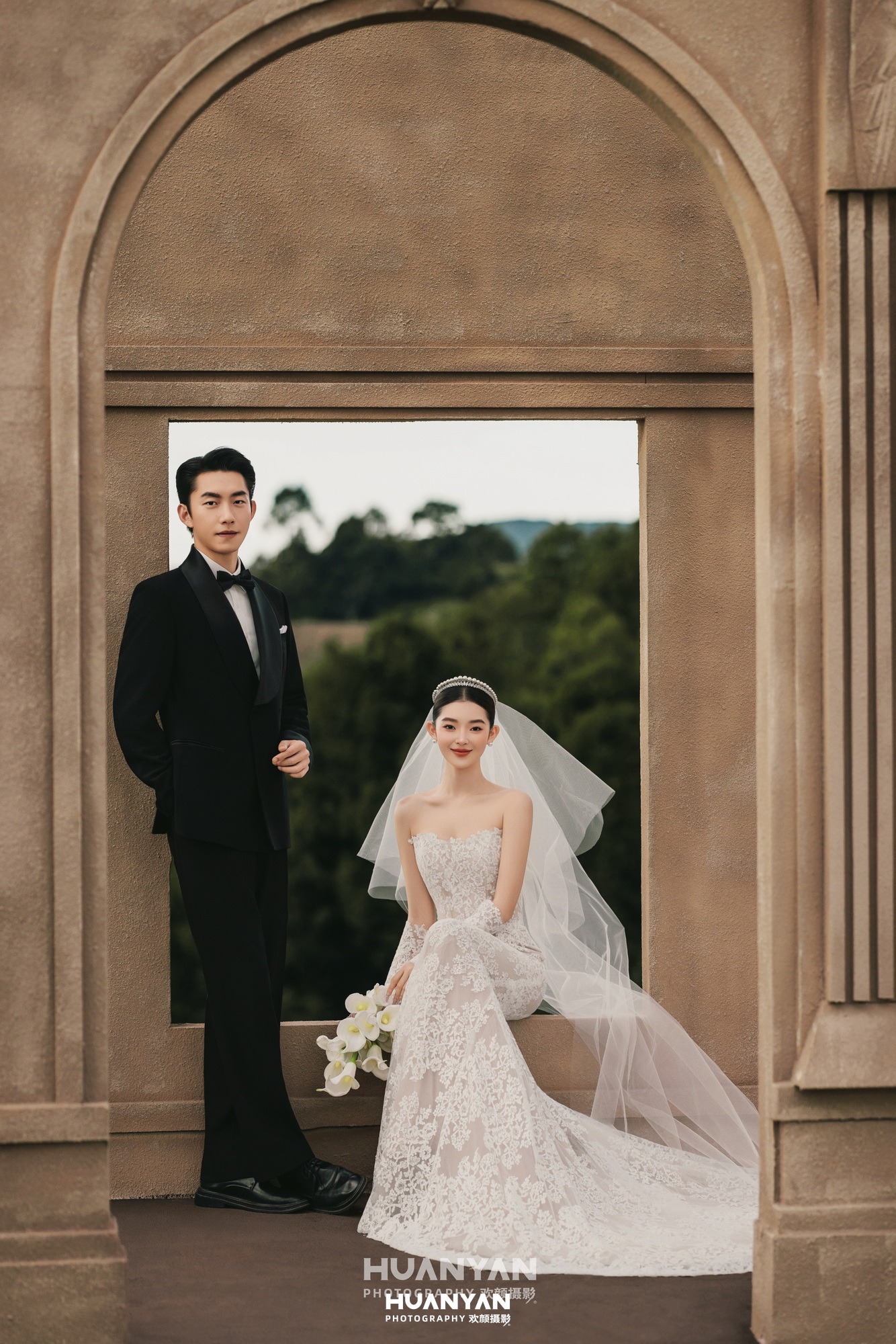 城堡古堡氛围感婚纱照实拍（拱门之外系列）