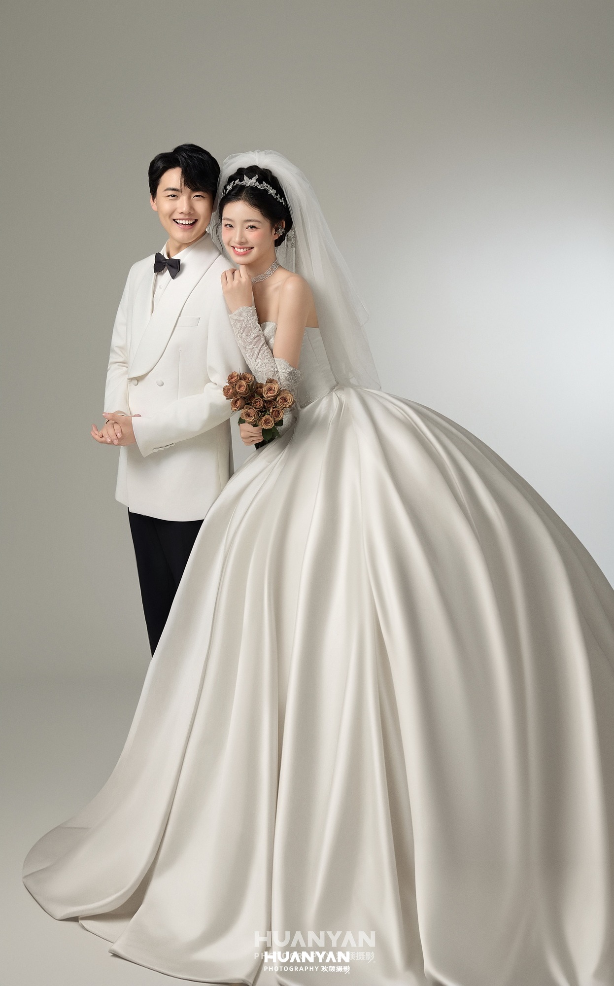 韩式温柔婚纱照 · 室内影棚场景 · 香槟午后客片