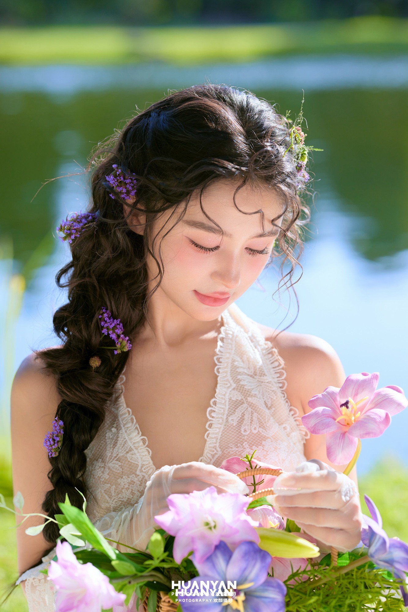 户外自然清新自然婚纱照实拍（湖畔食光系列）