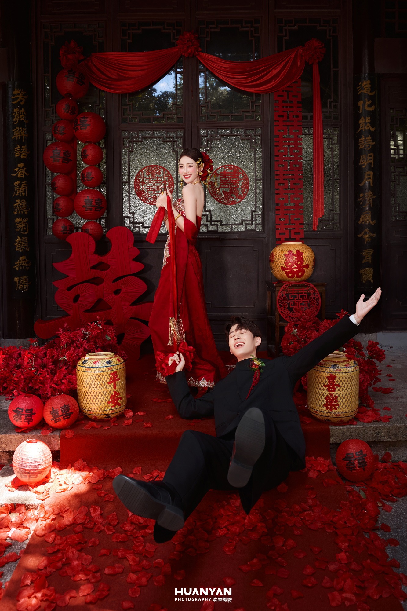 古镇水乡中式喜嫁婚纱照实拍（抱囍而归系列）